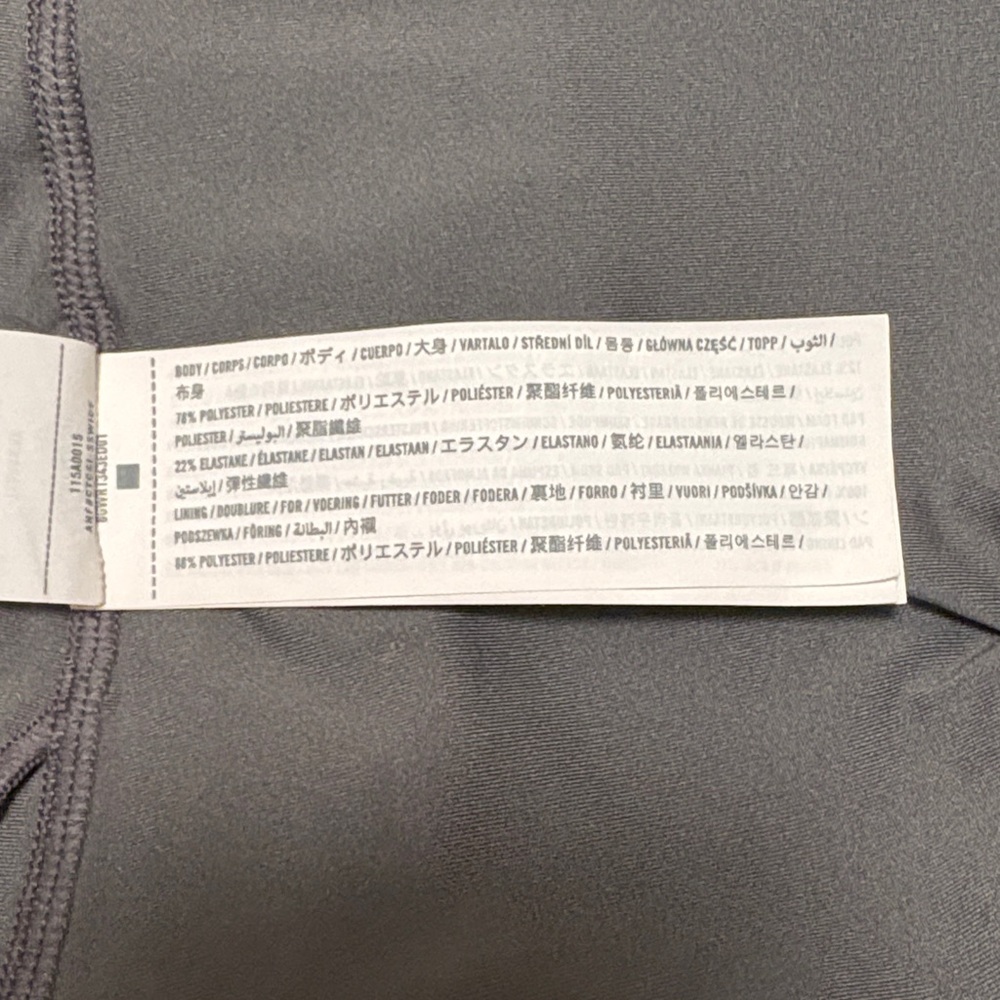 YPB Abercrombie & Fitch Charcoal Zip-Up Crop Top XS - Picture 6 of 7